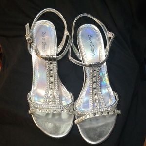 Silver Slipper Heels